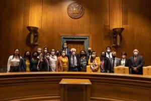 delegação brasileira com Senador Bernie Sanders