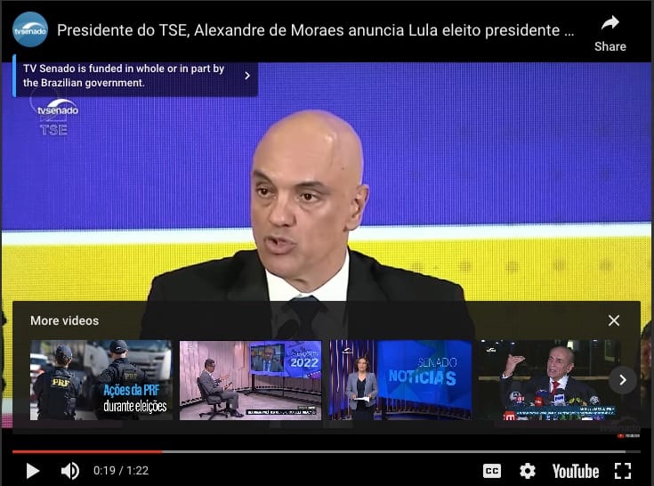 Presidente do TSE Proclama Lula eleito Presidente da República